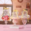 Förvaringsflaskor europeiska glasburkar med lock kreativitet transparent godis burk bröllop dessert kaka set scenen hem dekoration modern