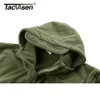 Giubbotti da uomo TACVASEN Inverno Airsoft Militare Mens Pile Tattico Termico Con Cappuccio Autunno Tuta Sportiva Cappotto Da Lavoro All'aperto 221124