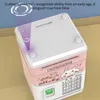 Storage Boxes Bins Electronic Piggy Bank With CodeVoice RecognitionFingerprint Lock ABS Pink Safe ATM Money Deposit Box For Kid Toy Birthday Gift 221128