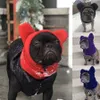 Chapeau de vêtements de chien hiver animal de compagnie couleur unie bouledogue français chaud réglable cordon couvre-chef doux polaire polaire chiot casquette 221128