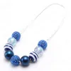 Pendant Necklaces Blue Style Kids Child Beads Necklace Charming Adjustable Rope For Girls Handmade Chunky Jewelry Drop Delivery Neck Dhq40