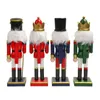 Figures de casse-noisette en bois de 30 cm Grands casse-noisettes King Décorations de Noël traditionnelles en bois de noix de casse-noisette pour Noël festif 221126