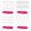 Keychains 30 Sets Acrylic Blank Key Tag Kit Including Motel El Shape Sheets Keychain Rings And Jump