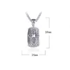 Retro Cross ID Necklace Pendant Stainless Steel chain Ancient Silver Hip Hop Necklaces for Men Fashion Fine Jewelry