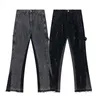 Fashion Mens Designer Splicing Jeans Ripped Denim Pants Hip Hop Distressed Galleryes Men Women Trousersg40r