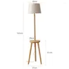 Floor Lamps Tripod Design Led Living Room Study Bedroom Bedside Lamp Creative Vintage Solid Wood Ambient Lights Home Deco