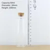 Vorratsflaschen 12 Stück 30 100 mm 50 ml Korken Glasflaschenverschluss Bastelgläser Mini transparent leer DIY Wunsch kleines Geschenk