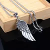 Retro Wing Angel Hanger Kettingen Roestvrij stalen ketting voor vrouwelijke mannen Fijne mode -sieraden