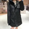 Kanadischer Parka aus dickem Wolfsfell, mittellange Daunenjacke mit Kapuze für Herren und Damen, das gleiche Paar