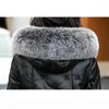 Women's Leather Women Medium Sheepskin Down Coat Autumn Winter Fashion Fur Collar Embroidery Thick Warm Slim Sheep Jacket