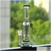 Other Smoking Accessories Glass Water Pipes 10 Inch Tall Hookahs Bongs 6Trees Honeycomb Percolate Bong 14Mm Female With Bowl Dab Rig Dhjtv