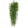 Fiori Decorativi 1 Pz Green Garden Deco Artificiale Falso Appeso Vite Pianta Foglie Ghirlanda Casa Soggiorno Decorazione Della Parete Piante