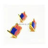 Broches Broches Drapeau américain Épinglette États-Unis Usa Chapeau Cravate Tack Badge Pins Mini Broches Pour Vêtements Sacs Décoration Drop Deli Dhph5