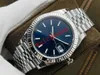 ny version Herrklocka gmt 41MM 36mm Blå Urtavla 126334 126234 Blå Luminescent 2813 Urverk Automatisk Mekaniskt armband i rostfritt stål Herrarmbandsur