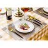 Dinnerware Sets 4PC Luxury Stainless Dinner Set Steel Cutlery Gold Plated Wedding Tableware Dining Knife Fork Tablespoon