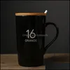 Керамика кружки 16 Grande Water Cup Coffee Coffee Высокая мощность молоко эр -кружка Spoon Mug Originalty Commorticy Tumbler 9 3JD E1 DROVE DRH8TR