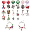 Braccialetti fascino moda braccialetto ad alta quantit￠ per ornamenti natalizi calendario set di scatole regalo avventato perline perline bestiame