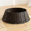 Christmas Decorations Tree Collar Handmade Artificial Rattan Wicker Stand Basket Base Cover for Holiday Decoration 221125