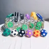 Simulatie Voetbaltas Key Chains Rings Lanyards PVC Round Ball Pendant Keyrings Charms Jewelry Car Keychains Holder Soccer Sport Souvenir Gifts voor fans