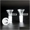 Other Smoking Accessories In Stock Glass Bow For Bong Accessary Tobacco Smoking 14Mm 18Mm Male Joint Bowl Heady Slide Ash Catcher Wi Dhwym