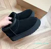 2022 Ultra Mini Plateaustiefel Designer Frau Winter Knöchel Australien Schneestiefel Dicke Unterseite Echtleder Warme flauschige Booties Pelz Größe 35-43 Uggitys