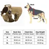 Dog Collars Leashes Tactical Dog Harness Leash Metal Buckle MOLLE German Shepherd Pet Large Big Dogs Military Training K9 Padded Quick Release Vest 221125