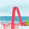 Storage Bags Folding Mesh Handbag Mti Function Kid Beach Bag Pink Tote Toy Shells Storage Pouches 6Kj C Drop Delivery Home Garden Ho Dhv7K