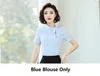 Kvinnors blusar Styles 2022 Summer Office Ladies Work Wear Blus Kvinnliga toppar Kläder för formell enhetlig design affärsskjorta för kvinnor