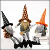 Other Festive Party Supplies Halloween Rudolph Plush Dolls Party Gift Trick Or Treat Broom Long Leg Caps Faceless Gnomes White Whi Dhmdl