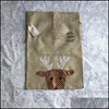 Christmas Decorations Christmas Decorations 50X70Cm Gift Bags An Fruit Linen Dstring Bag Party Supplies 831 B3 Drop Delivery Home Ga Dhlla