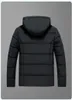 Mens Down Parkas Winter Casual Thicken Fleece Jackets Coat för män varm huva vindtät ytterkläder multi pocket parka hane 221128