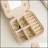 Jewelry Boxes Veet Travel Jewelry Box Double Layer Display Organizer Rings Earrings Necklaces Bracelets Case With Mirror 156 Dhgarden Dhusm