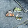 Broches Broches Voyage Voiture Montagne Émail Broches Broche Pour Femmes Mode Robe Manteau Chemise Demin Métal Drôle Broche Broches Badg Dhgarden Dheek