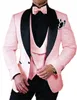 Męskie garnitury Blazers Mens Wedding Italian Design Niestandardowy wykonany czarny palenie smokingowa kurtka 3 -częściowa młodzieńek terno dla mężczyzn 221128