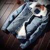 Jaquetas masculinas Dimusi Winter S jeans moda moda lã de jeans grossa jeans casual him Outwear windbreaker cowboy casacats 6xl 221124