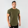 T-shirts pour hommes Mode Plain Tops Fitness Chemise pour hommes à manches courtes Muscle Joggers Bodybuilding Tshirt Mâle Gym Vêtements Slim Fit Tee
