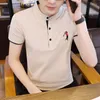 Men's Polos Short Sleeve T-shirt 2022 Summer Trend Korean Upper Garment White Cotton Polo Shirt Half