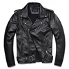 Мужские кожаные искусственные классические мотоциклетные куртки мужчины 100% натуральная кожи толстая мото -зимняя байкерская одежда Slim Coats M192 221124