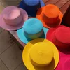 Berets 202204-2509005 DROP Summer de nombreuses couleurs sucrées solides classiques Fedoras Cap Men Femmes Panama Jazz chapeau