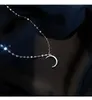 Moda księżyc wisiorek kostki bransoletki siver splowany prosty urok łańcuch cyrkonu dla kobiet dar biżuterii dla kobiet