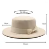 Bérets Casquette Femme Chapeaux Feutre Bowler Mode 2022 Pour Hommes Panama Fedoras Designer Chapelle Plage Élégant Mariage Photo Chapeau Fascinateur