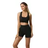 Женские танки в стиле 2pcs/set Women йога набор спортивной одежды Sports Bra Fitnes