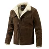 Men's Jackets Corduroy Down Autumn Winter Fleece Thicker Warm Slim Fit Coats High Quality Casual XXL 221124