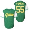 Mens Kenny Powers 55 Eastbound e Down mexicano Charros Kenny Powers 100% Costurado Movie Baseball Jersey Green Blue Fast Shipping