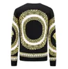 Męskie swetry Sweter z dzianiny Okrągły dekolt Długi rękaw Męskie Projektant mody Drukowanie liter Jesień Zima Odzież Slim Fit Swetry Mężczyźni Odzież uliczna Topy M-3XL # Q4