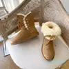 Designer australien bottes femmes ug hiver neige chaud fourrure satin botte bottillons fourrure cuir chaussures à lacets 025