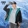 Mens Down Parkas Semir Winter Coat Thick Hooded Padded Jacket Trendiga overall Korean för man 221128