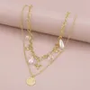 Choker Women Layered Beads Chocker Gold Color Chain Star Pearl Necklace Jewelry Collana Kolye Bijoux Collares Mujer Collier
