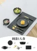 Plattor Solid Color Plate Set Creativity Fruit Elegant Dinner Ceramic Light Luxury Borden Servies Kitchen Decoration DK50PS