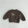 Pullover Infant Corean Winter Top bebê adorável dinossauro luxuos